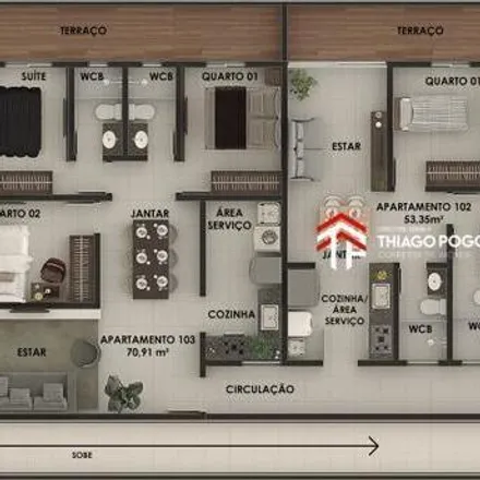Buy this 3 bed apartment on Rua Guilherme Pessoa Serrano in Bancários, João Pessoa - PB