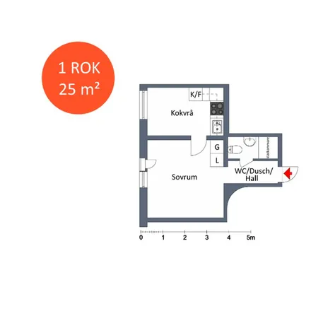 Rent this 1 bed apartment on Sommarrogatan in 632 26 Eskilstuna, Sweden