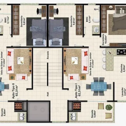 Rent this 2 bed apartment on Rua Francisco Debatin in Águas Claras, Brusque - SC