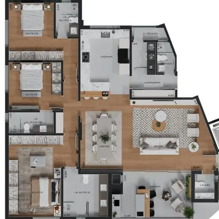 Buy this 3 bed apartment on Rua Doutor Goulin 408 in Juvevê, Curitiba - PR