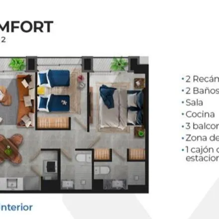 Buy this 2 bed apartment on Avenida Plan de San Luis 2070 in Chapultepec Country, 44620 Guadalajara