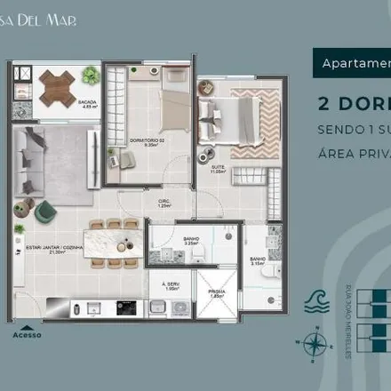Buy this 2 bed apartment on Rua João Meirelles 1213 in Abraão, Florianópolis - SC
