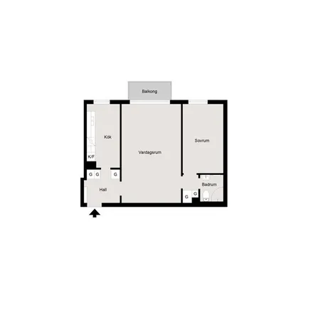 Rent this 2 bed apartment on Mackliersgatan 2 in 412 81 Gothenburg, Sweden