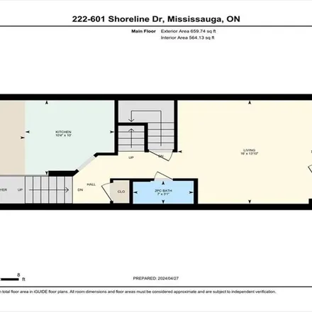 Rent this 2 bed apartment on 601 Shoreline Drive in Mississauga, ON L5B 4L2