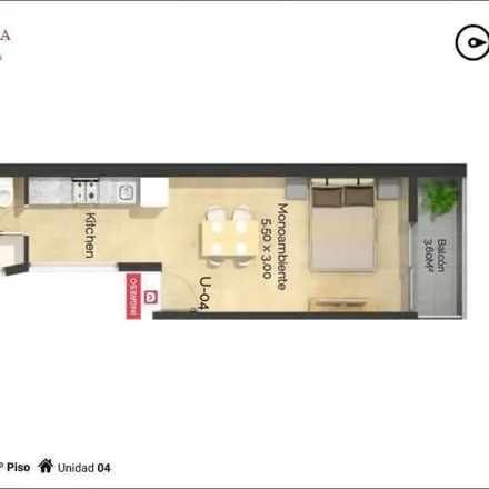Buy this studio apartment on Justo José de Urquiza 3220 in Luis Agote, Rosario