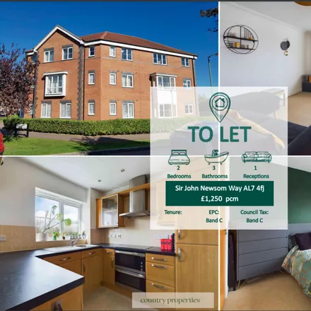 Rent this 2 bed apartment on Sir John Newsom Way in Welwyn Garden City, AL7 4FJ