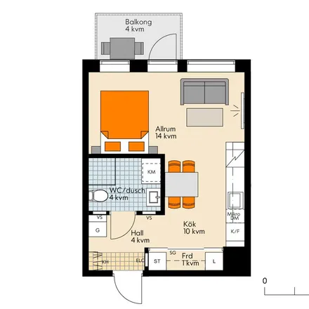 Rent this 1 bed apartment on Bäckby torggata in 724 74 Västerås, Sweden