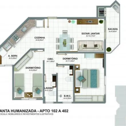 Buy this 2 bed apartment on Avenida Atílio Pedro Pagani in Pagani, Palhoça - SC