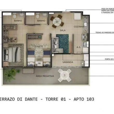 Buy this 2 bed apartment on Bloco 1 in Rua José Cobra 301, 31 de Março
