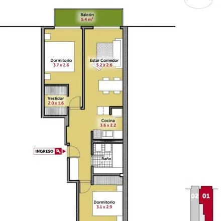 Buy this 2 bed apartment on Maipú 2085 in República de la Sexta, Rosario