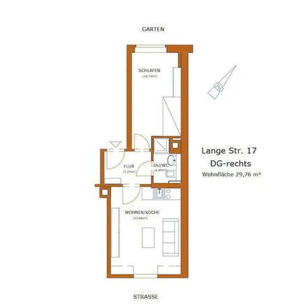 Rent this 2 bed apartment on Lange Straße 17 in 08525 Plauen, Germany