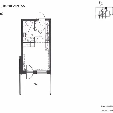 Rent this 1 bed apartment on Antaksentie 3 in 01520 Vantaa, Finland