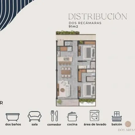 Buy this 2 bed apartment on Calle Isla del Amor in LAS OLAS RESIDENCIAL, 95264 Playas del Conchal