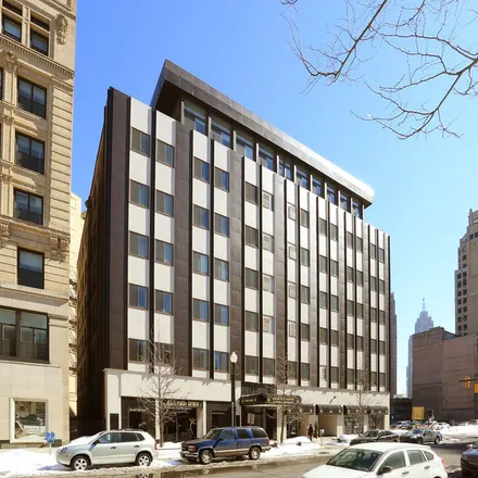 Rent this 1 bed apartment on Claridge Apts in 1514 Washington Boulevard, Detroit