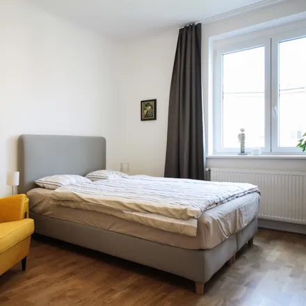 Rent this 1 bed apartment on Na Hutích 581/1 in 160 00 Prague, Czechia