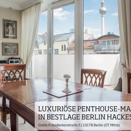 Rent this 4 bed apartment on Honorargeneralkonsul des Königreichs Eswatini in Große Präsidentenstraße, 10178 Berlin