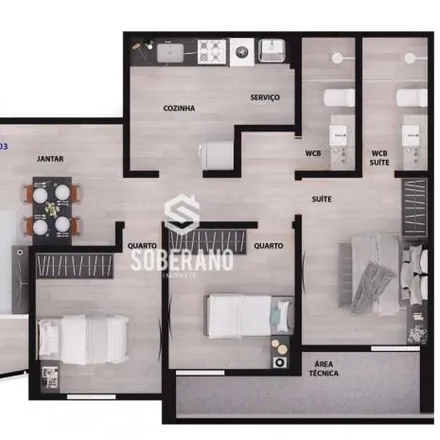 Buy this 3 bed apartment on Residencial Imperial Palace in Rua Escritor Sebastião de Azevedo Bastos 40, Manaíra