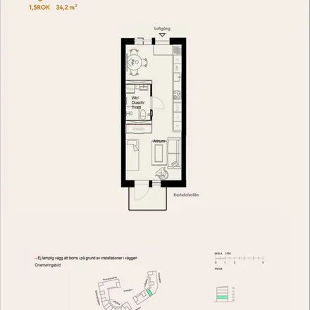Rent this 1 bed apartment on Karlsdalsallén in 702 26 Örebro, Sweden