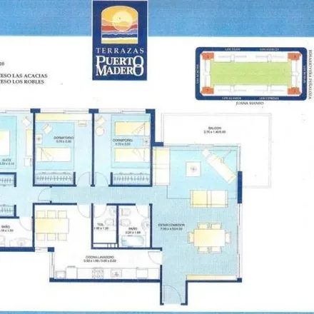 Buy this 3 bed apartment on Edificio Terrazas de Puerto Madero in Juana Manso, Puerto Madero