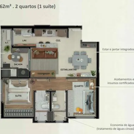 Buy this 2 bed apartment on Rua Antônio Gasparin 5554 in Novo Mundo, Curitiba - PR