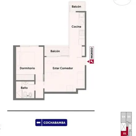 Buy this 1 bed apartment on Cochabamba 157 in República de la Sexta, Rosario
