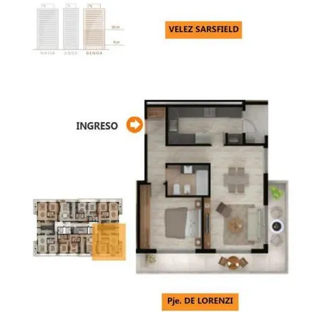 Buy this 1 bed apartment on Héctor Thedy in Islas Malvinas, Rosario