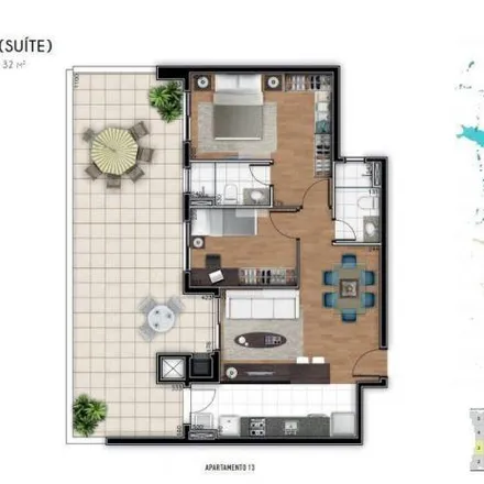 Buy this 2 bed apartment on Rua Gago Coutinho 336 in Bacacheri, Curitiba - PR
