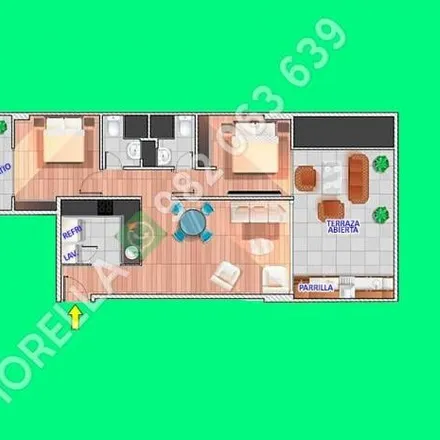Buy this 2 bed apartment on Institución educativa inicial Jardin De La Amistad in Calle Las Palomas 160, Surquillo