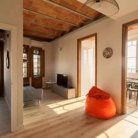 Rent this 1 bed apartment on Banco Sabadell in Carrer de Sants, 08001 Barcelona