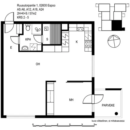 Rent this 2 bed apartment on Ruusutorpantie 1 in 02600 Espoo, Finland