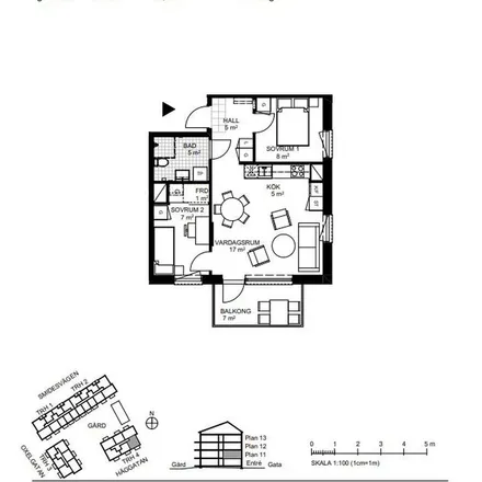 Rent this 3 bed apartment on Häggatan in 186 36 Vallentuna, Sweden