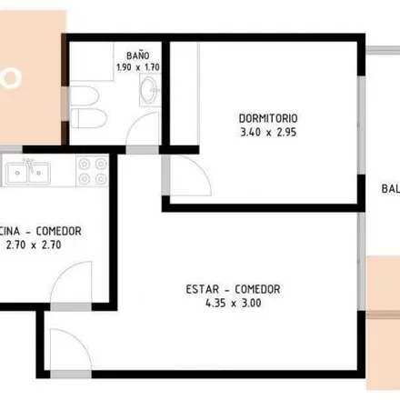 Rent this 1 bed apartment on Avenida 51 1022 in Partido de La Plata, 1900 La Plata