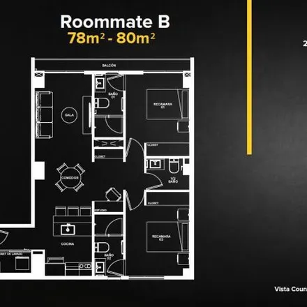 Buy this 2 bed apartment on Avenida Manuel Ávila Camacho 2044 in Jardines del Country, 44210 Guadalajara