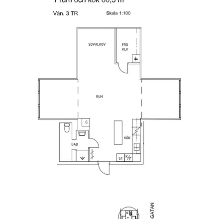 Rent this 1 bed apartment on Prästgårdsgatan in 941 31 Piteå, Sweden