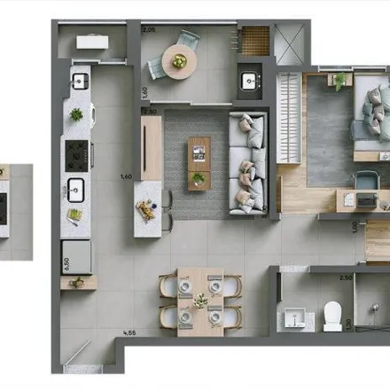 Buy this 2 bed apartment on Rua Monsenhor Ivo Zanlorenzi 5191 in Cidade Industrial de Curitiba, Curitiba - PR