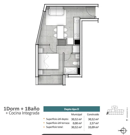 Buy this 1 bed apartment on Paradero 12 Vicuña Mackenna in Avenida Vicuña Mackenna Poniente, 824 0000 Provincia de Santiago