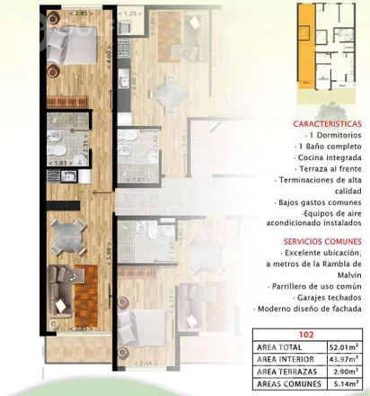 Buy this studio apartment on Velsen 4543 in 11400 Montevideo, Uruguay