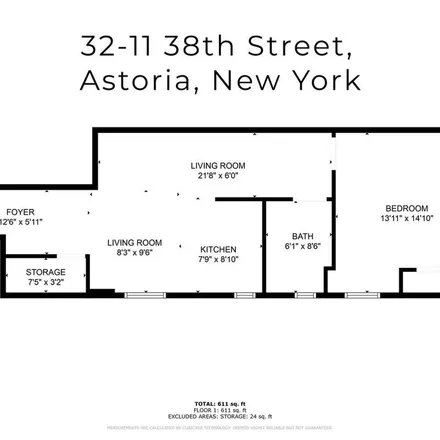 Rent this 1 bed apartment on 32-11 38th Street in New York, NY 11103