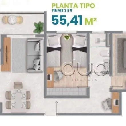 Buy this 2 bed apartment on Rua Lazaro Gomes da Cruz in Morumbi, Piracicaba - SP