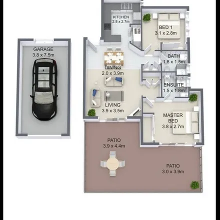 Rent this 2 bed apartment on Villa Clichy in 36 Gordon Street, Milton QLD 4064