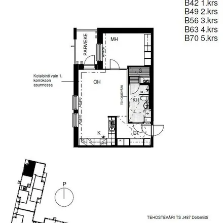Rent this 2 bed apartment on Hissikatu 1 in 33900 Tampere, Finland
