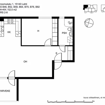 Rent this 2 bed apartment on Proomukatu 1 in 15140 Lahti, Finland