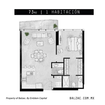 Buy this studio apartment on Blanc Eventos in Avenida Constitución, 64060 Monterrey