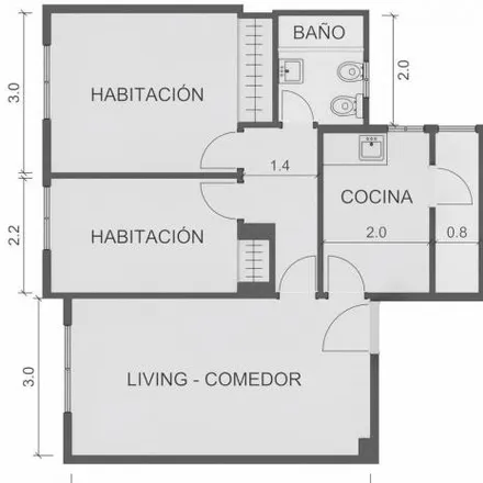 Buy this 2 bed apartment on Zapiola 1055 in Colegiales, C1426 DPB Buenos Aires