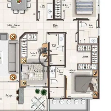 Buy this 3 bed apartment on Posto Shark in Avenida Presidente Kennedy 34, Campinas
