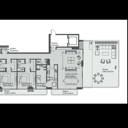 Rent this 3 bed apartment on La Porteña Residences I in Martha Salotti 444, Puerto Madero