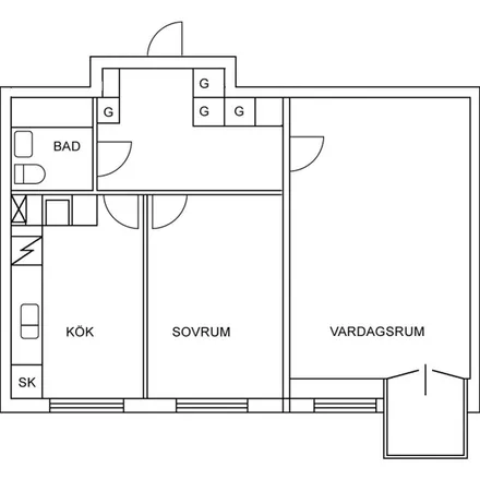 Rent this 2 bed apartment on Källargatan in 642 60 Malmköping, Sweden