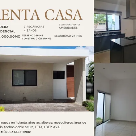 Rent this 3 bed apartment on unnamed road in Residencial Olivos, 97345 Conkal