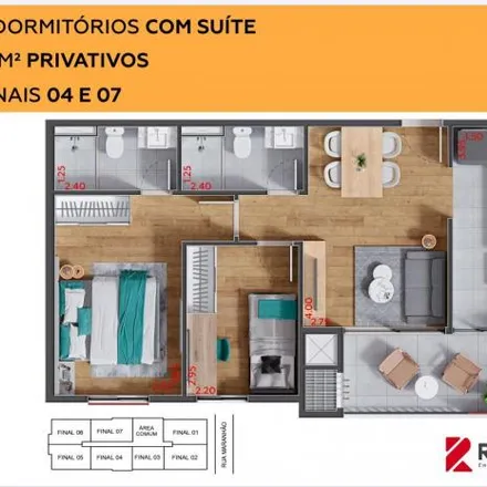 Buy this 2 bed apartment on Rua Maranhão 1428 in Água Verde, Curitiba - PR