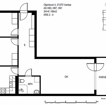 Rent this 3 bed apartment on Oljenkorsi 4 in 01370 Vantaa, Finland